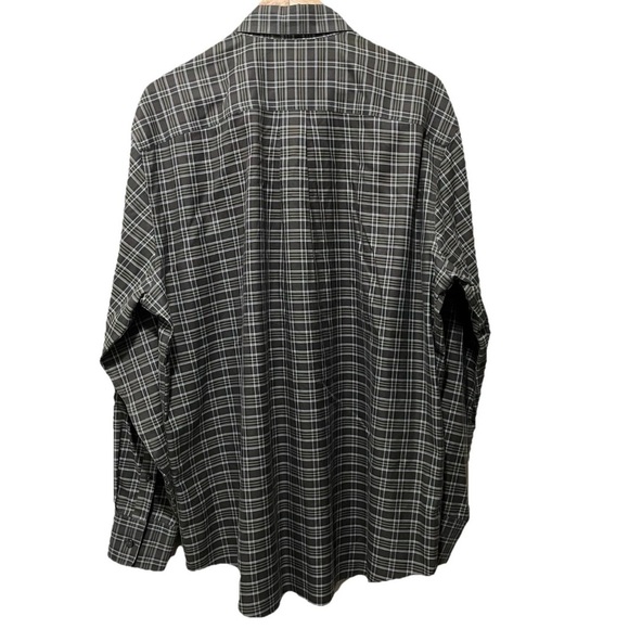 Nordstrom Men’s XL Short Sleeve Plaid Shirt Wrinkle-Resistant Green - Picture 5 of 7